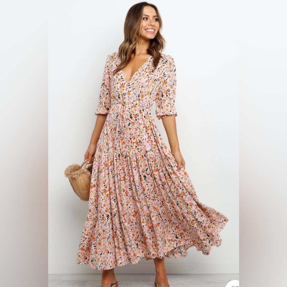 Petal & Pup Floral Pink Maxi Dress